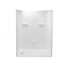 Hamilton Bathware HA001401-L-000-WHT - Alcove AcrylX 31 x 60 x 78 Shower in White MP 6030 BF 5P 1.0L/R