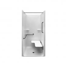 Hamilton Bathware HA001419-L-000-WHT - Alcove AcrylX 37 x 42 x 82 Shower in White QSI 3682 BF .625