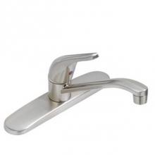 OmniPro OPC-100SS - 8'' Satin Nickel Single Lever Deck Faucet Solid Lever Handle-Euro Design