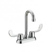 OmniPro OPC-320CB - 4'' Cp Bar Sink Faucet W/Gooseneck Spout, Wrist Blade Handles