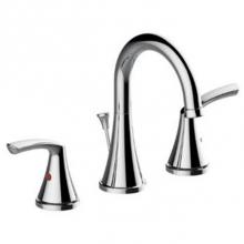 OmniPro OPA-480C - 2 Handle Cp 8'' Widespread High Arc Lav Faucet, Metal Lever Handles, Ceramic Cartridge,