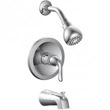 OmniPro OPB-730CDJP - Chrome Plate T/S Trim Only Slip On Div Spout, Metal Lever Hndl, Decorative Shower Head, JOB Pack