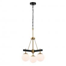 Varaluz 352C03BLSB - Allie 3-Lt Chandelier - Black/Satin Brass