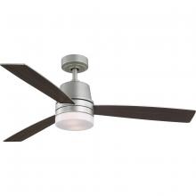 Progress Lighting P250093-152-WB - Trevina IV Collection 52 in. Three-Blade Painted Nickel Transitional Ceiling Fan with LED Light Kit