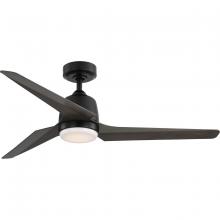 Progress Lighting P250094-31M-30 - Upshur Collection 52 in. Matte Black Transitional Ceiling Fan with LED Light Kit