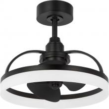 Progress Lighting P250115-31M-30 - Shear Collection Oscillating Three-Blade Matte black Ceiling Fan with Matte Black Blades