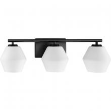 Progress Lighting P300432-31M - Copeland Collection Three-Light Matte Black Mid-Century Modern Vanity Light