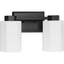 Progress Lighting P300477-31M - Estrada Collection Two-Light Matte Black Contemporary Bath & Vanity Light