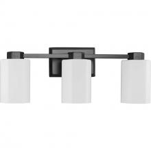 Progress Lighting P300478-31M - Estrada Collection Three-Light Matte Black Contemporary Bath & Vanity Light