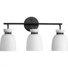 Progress Lighting P300486-31M - Lexie Collection Three-Light Matte Black Contemporary Vanity Light