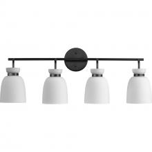 Progress Lighting P300487-31M - Lexie Collection Four-Light Matte Black Contemporary Vanity Light