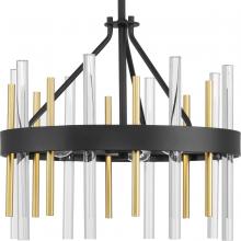 Progress Lighting P350232-031 - Orrizo Collection 16 in. Three-Light Black Luxe Semi-Flush Convertible