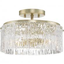 Progress Lighting P350268-176 - Chevall Collection Two-Light 12.62 in. Gilded Silver Modern Organic Flush Mount Light