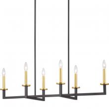 Progress Lighting P400114-143 - Blakely Collection Six-Light Graphite Modern Chandelier Light