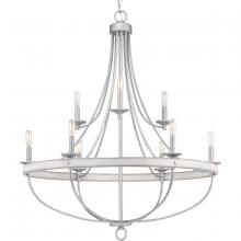 Progress Lighting P400159-141 - Gulliver Collection Nine-Light Galvanized Finish Coastal Chandelier Light