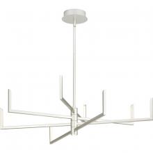 Progress Lighting P400261-186-30 - Pivot LED Collection Modern Burnished Nickel Chandelier with Downlight