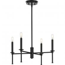 Progress Lighting P400293-31M - Elara Collection Four-Light New Traditional Matte Black Chandelier Light