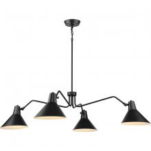 Progress Lighting P400310-31M - Trimble Collection Four-Light Matte Black Chandelier