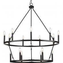 Progress Lighting P400315-31M - Gilliam Collection Fifteen-Light Matte Black New Traditional Chandelier