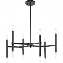 Progress Lighting P400339-31M - Arya Collection Twelve-Light Matte Black Luxe Chandelier