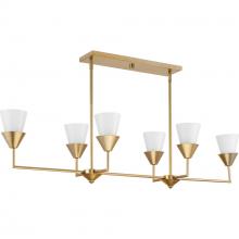 Progress Lighting P400374-205 - Pinellas Collection Six-Light Soft Gold Contemporary Linear Light