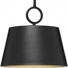 Progress Lighting P500367-31M - Parkhurst Collection One-Light New Traditional Matte Black Metal Pendant Light