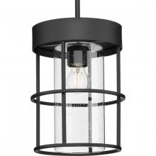 Progress Lighting P500401-31M - Burgess Collection One-Light Matte Black Modern Farmhouse Pendant