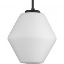 Progress Lighting P500409-31M - Copeland Collection One-Light Matte Black Mid-Century Modern Pendant