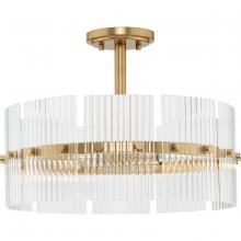 Progress Lighting P500456-205 - Seville Collection Four-Light Soft Gold Contemporary Pendant