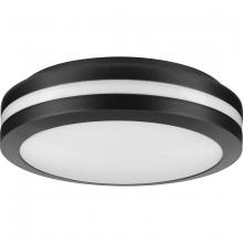 Progress Lighting P550112-031-30 - Hard Nox Collection Black 12" Die Cast Round Flush Mount Light