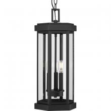 Progress Lighting P550132-031 - Ramsey Collection Textured Black Modern Farmhouse Outdoor Hanging Lantern