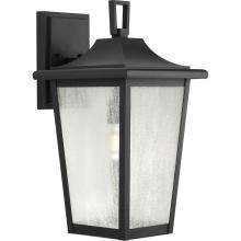 Progress Lighting P560309-031 - Padgett Collection One-Light Transitional Textured Black Clear Seeded Glass Outdoor Wall Lantern