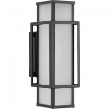 Progress Lighting P560356-31M - Unison Collection Two-Light Matte Black Etched Seeded Glass Contemporary Wall Lantern