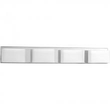 Progress Lighting P2145-1530K9 - Ace LED Collection Four-Light Polished Chrome Etched Glass Modern LED Bath Vanity Light