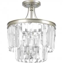 Progress Lighting P2325-134 - Glimmer Collection Three-Light 15-1/2" Semi-Flush Convertible