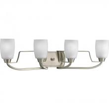 Progress Lighting P2797-09 - Wisten Collection Four-Light Brushed Nickel Etched Glass Modern Bath Vanity Light