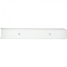 Progress Lighting P3110-30 - Channel Glass Collection Four-Light White White Glass Traditional Bath Vanity Light