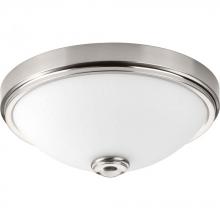 Progress Lighting P350007-009-30 - One-Light 15" LED Linen Glass Flush Mount