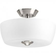 Progress Lighting P350060-009 - Leap Collection Two-Light 14" Semi-Flush Mount