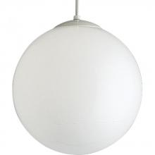 Progress Lighting P4406-29 - Opal Globes Collection One-Light White Glass Modern Pendant Light