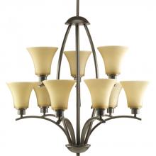 Progress Lighting P4492-20 - Joy Collection Nine-Light, Two-Tier Chandelier