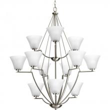 Progress Lighting P4687-09 - P4687-09 12-100W MED 3-TIER CHANDELIER