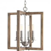 Progress Lighting P4760-141 - Turnbury Collection Four-Light Galvanized Finish Coastal Chandelier Light