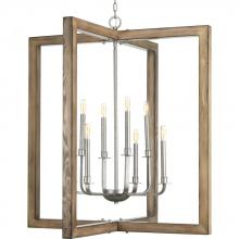 Progress Lighting P4763-141 - Turnbury Collection Eight-Light Galvanized Finish Coastal Chandelier Light