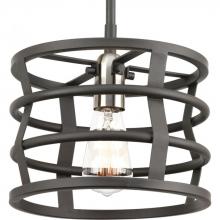 Progress Lighting P500010-143 - Remix Collection One-Light Graphite Global Pendant Light