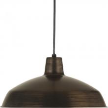 Progress Lighting P5094-74 - Metal Shade Collection One-Light Venetian Bronze Spun Metal Shade Farmhouse Pendant Light