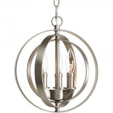 Progress Lighting P5142-126 - Equinox Collection Three-Light Burnished Silver New Traditional Sphere Pendant Light