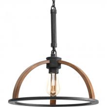 Progress Lighting P5152-71 - Trestle Collection One-Light Gilded Iron Farmhouse Pendant Light