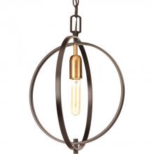 Progress Lighting P5180-20 - Swing Collection One-Light Antique Bronze Global Mini-Pendant Light