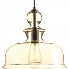 Progress Lighting P5332-20 - Staunton Collection One-Light Antique Bronze Champagne Glass Global Pendant Light